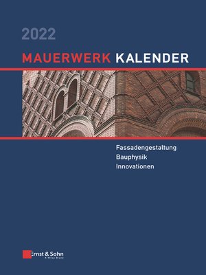 cover image of Mauerwerk-Kalender 2022